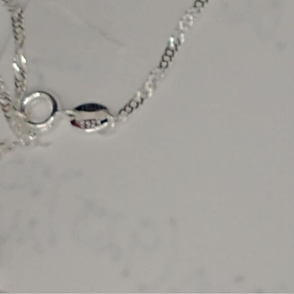 Handmade Medallion Cord Pendant Necklace 1" Round   (925) Silver 20 in. Chain - Picture 6 of 10